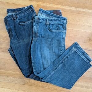 Men's Buffalo David Bitton Straight Blue Denim Jeans. 2 Pairs. Size 40x30